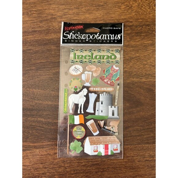 Lot 2 Vintage Stickopotamus Stickers Travel London Ireland Scrapbooking Sealed - Picture 4 of 5